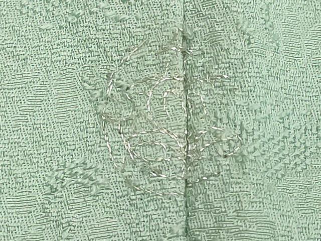 平和屋着物■上質な色無地 吉祥花地紋 水色 正絹 逸品 DABE7740cd