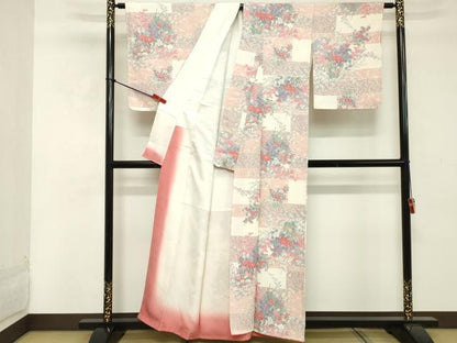 平和屋着物■上質な小紋 吉祥花文 正絹 逸品 未使用 DABE7748cd