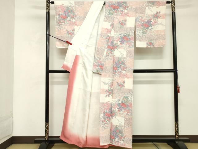 平和屋着物■上質な小紋 吉祥花文 正絹 逸品 未使用 DABE7748cd