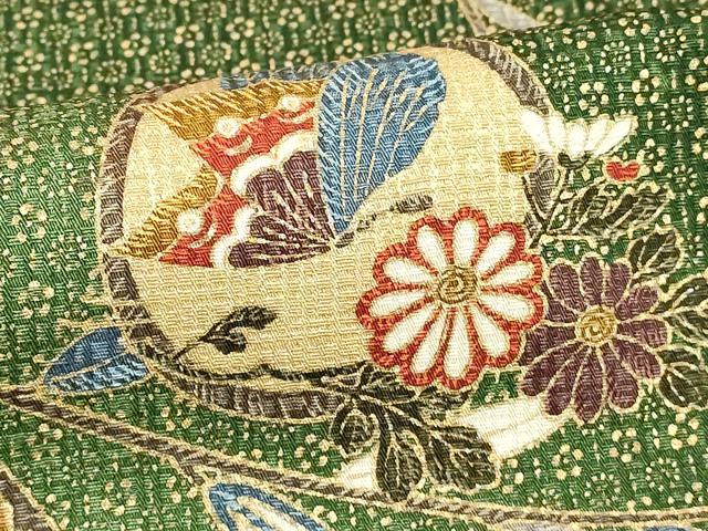 平和屋着物■上質な小紋 花蝶丸文 金彩 正絹 逸品 DABE7751cd