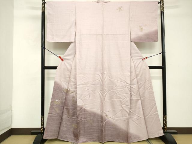 平和屋着物■訪問着 刺繍 草花文 暈し染め 金彩 正絹 逸品 DABE7753cd