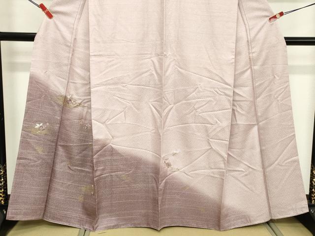 平和屋着物■訪問着 刺繍 草花文 暈し染め 金彩 正絹 逸品 DABE7753cd