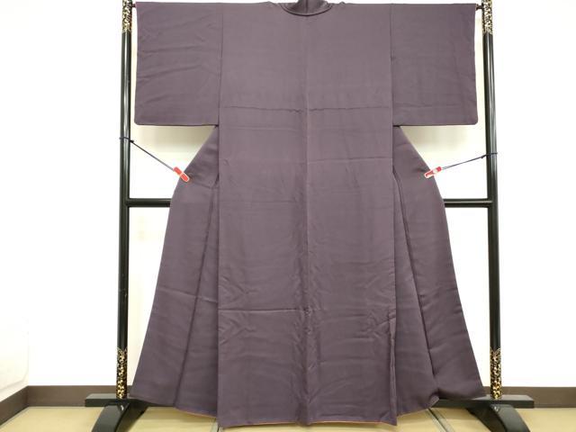 平和屋着物■上質な色無地 葡萄色 正絹 逸品 DABE7754cd