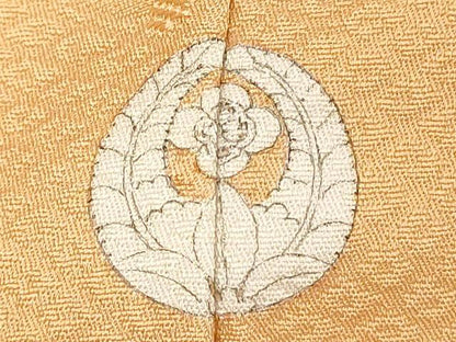平和屋着物■上質な色無地 青海波地紋 洒落柿色 正絹 逸品 未使用 DABE7763cd