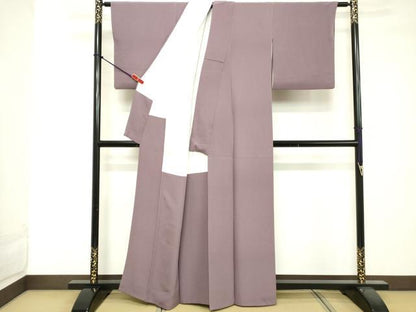 平和屋着物■上質な色無地 浅紫色 正絹 逸品 DABE7764cd