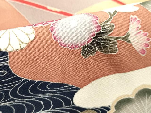 平和屋着物■豪華黒留袖 作家物 御所車花文 正絹 逸品 DABE7765cd