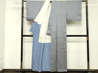 平和屋着物■江戸小紋 網目文様 正絹 逸品 DABE7766cd