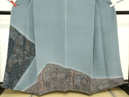 平和屋着物■訪問着 更紗花文 暈し染め 正絹 逸品 DABE7776cd