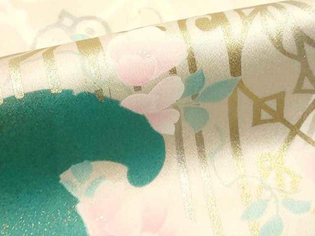 平和屋着物●豪華振袖　草花文　金彩　正絹　逸品　AABF1079cs 平和屋着物○豪華振袖 草花文 金彩 正絹 逸品 AABF1079cs