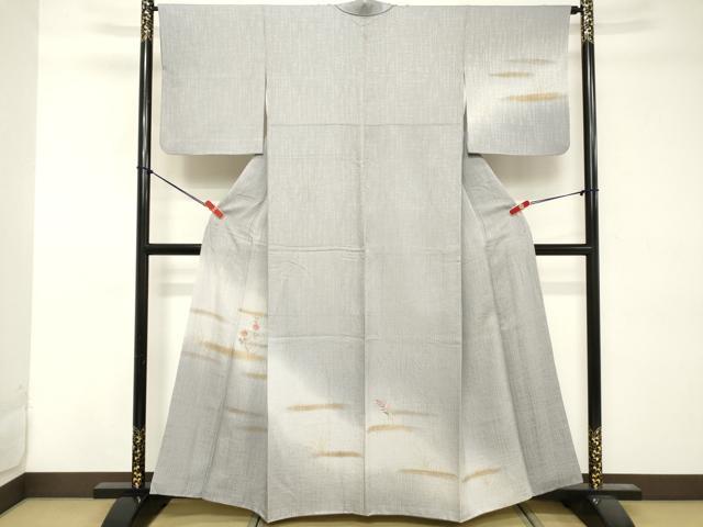平和屋着物■訪問着 刺繍 草花文 暈し染め 金彩 正絹 逸品 DABE7778cd