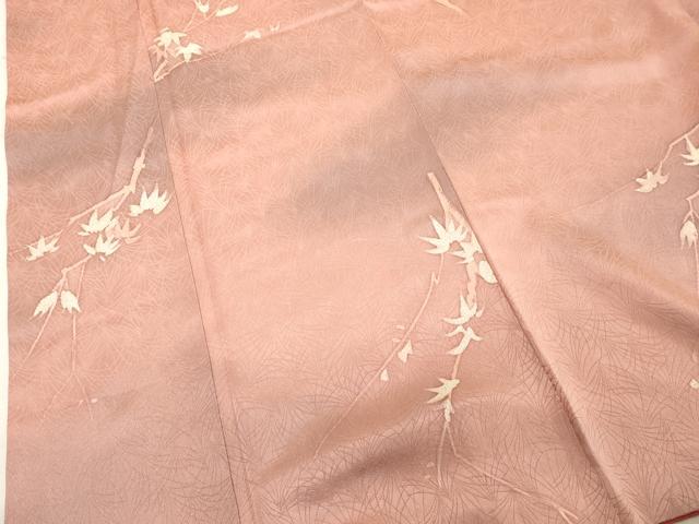 平和屋着物■上質な小紋 ろうけつ染め 枝葉文 暈し染め 正絹 逸品 DABE7782cd