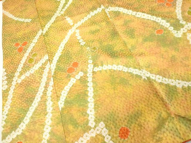 平和屋着物■上質な小紋 絞り 舞花文 暈し染め 正絹 逸品 DABE7783cd