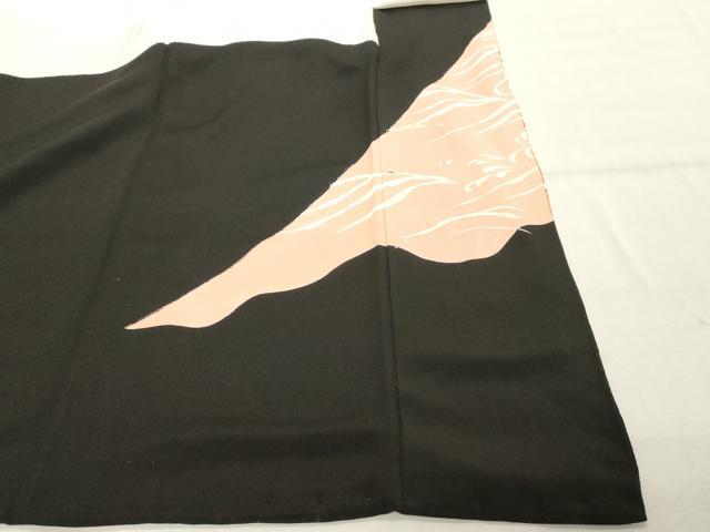 平和屋着物■豪華黒留袖　刺繍　立波鳳凰文　金彩　正絹　逸品　DABE7792cd