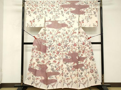 平和屋着物■訪問着　エ霞花蝶文　金彩　正絹　逸品　DABE7794cd