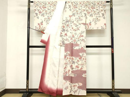 平和屋着物■訪問着　エ霞花蝶文　金彩　正絹　逸品　DABE7794cd