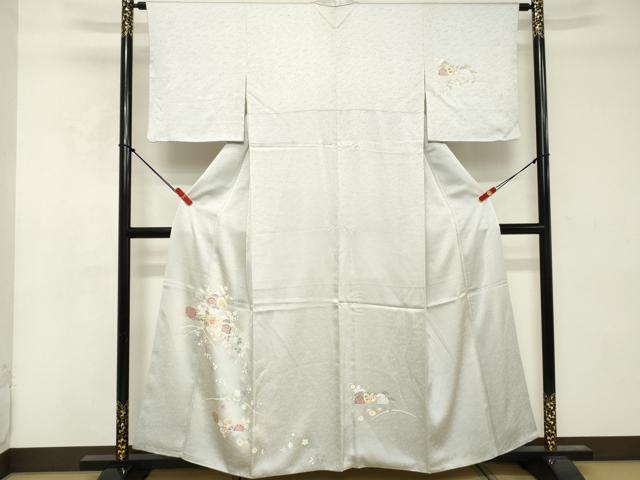 平和屋着物■訪問着　雪輪花文　正絹　逸品　DABE7806cd