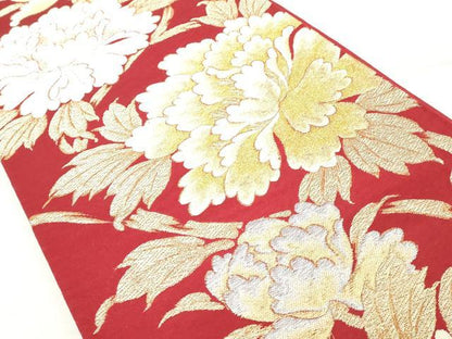 平和屋着物◎六通柄袋帯 唐織 舞花文 金銀糸 正絹 逸品 DABE7823cd