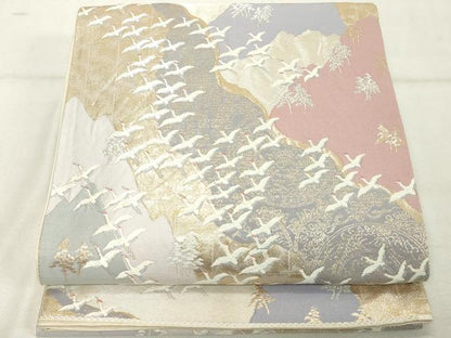 平和屋着物◎六通柄袋帯 唐織 洛西春秋抄 金銀糸 正絹 逸品 DABE7830cd