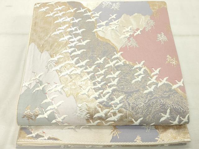 平和屋着物◎六通柄袋帯 唐織 洛西春秋抄 金銀糸 正絹 逸品 DABE7830cd