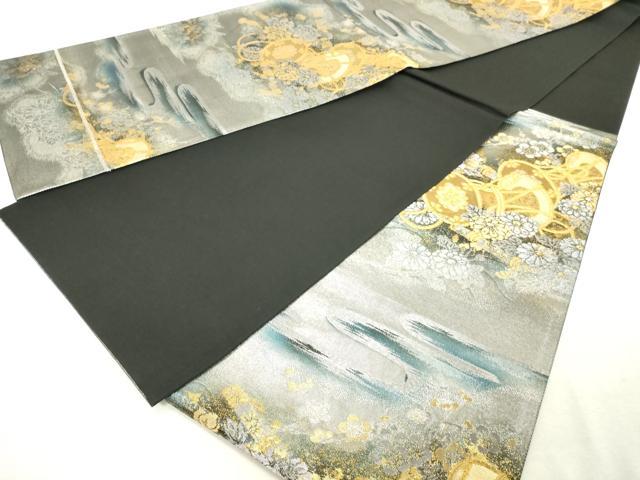 平和屋着物◎六通柄袋帯 源氏絵巻 雅楽 金銀糸 正絹 逸品 DABE7832cd