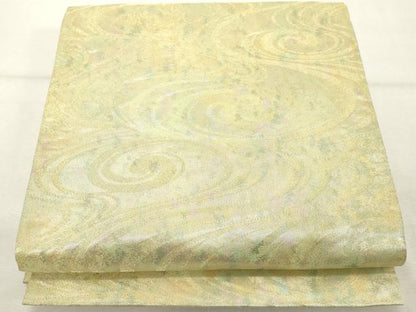 平和屋着物◎六通柄袋帯 流水文 金糸 正絹 逸品 DABE7833cd