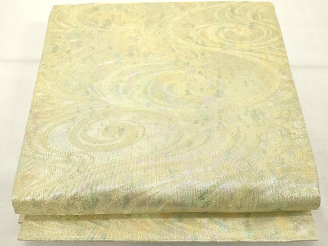 平和屋着物◎六通柄袋帯 流水文 金糸 正絹 逸品 DABE7833cd