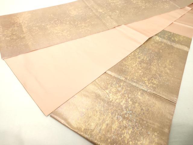 平和屋着物◎六通柄袋帯 霞文 金糸 引箔 正絹 逸品 DABE7835cd