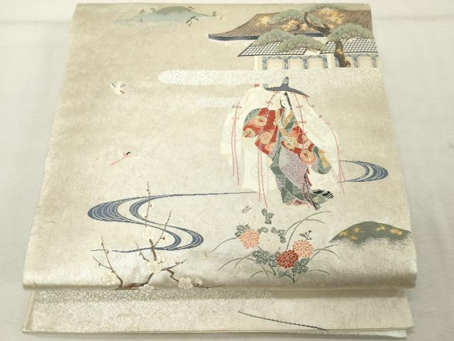 平和屋着物◎六通柄袋帯 王朝優雅 正絹 逸品 DABE7837cd