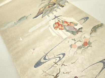 平和屋着物◎六通柄袋帯 王朝優雅 正絹 逸品 DABE7837cd