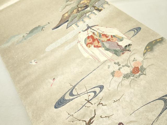 平和屋着物◎六通柄袋帯 王朝優雅 正絹 逸品 DABE7837cd
