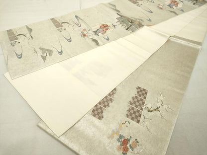平和屋着物◎六通柄袋帯 王朝優雅 正絹 逸品 DABE7837cd