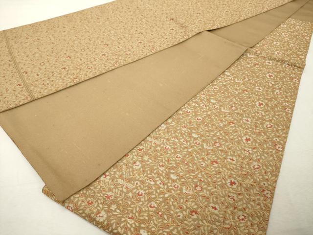 平和屋着物◎六通柄 本袋帯 花鳥文 金糸 正絹 逸品 DABE7839cd