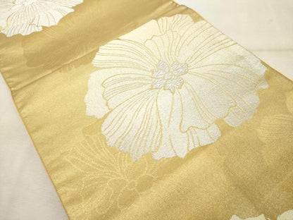平和屋着物◎六通柄袋帯 舞花文 金銀糸 正絹 逸品 DABE7842cd