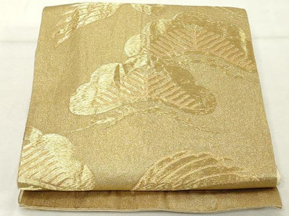 平和屋着物◎六通柄袋帯 飛鶴松文 金糸 正絹 逸品 DABE7844cd