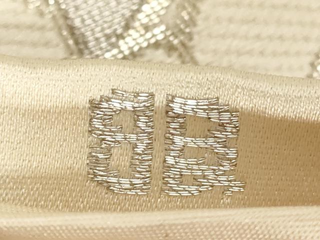 平和屋着物◎西陣 服部織物謹製 六通柄袋帯 唐織 草花文 銀糸 正絹 逸品 DABE7850cd