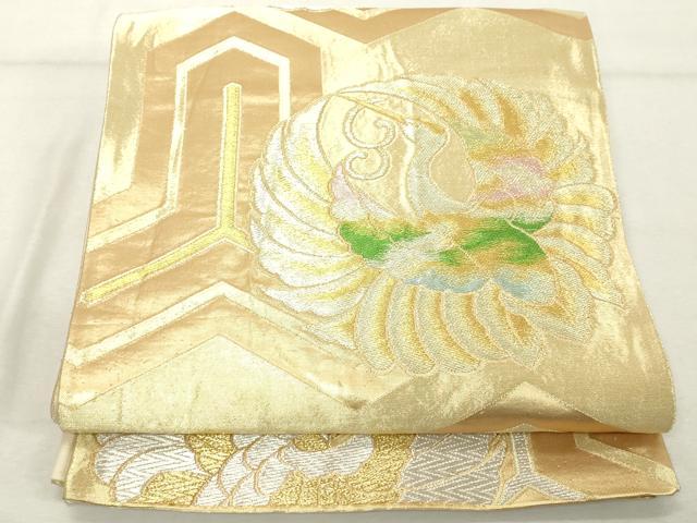 平和屋着物◎六通柄袋帯 飛鶴文 金銀糸 正絹 逸品 DABE7874cd