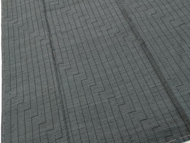 平和屋着物■上質な紬 幾何学文 正絹 逸品 未使用 DABE7886cd