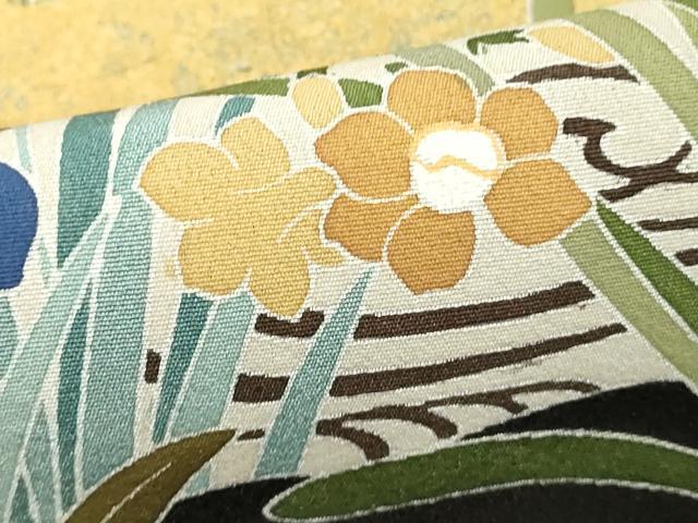 平和屋着物■豪華黒留袖 作家物 駒刺繍 孔雀花文 金彩 正絹 逸品 DABE7888cd