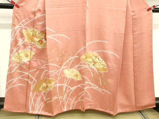 平和屋着物■訪問着 駒刺繍 地紙花文 金彩 正絹 逸品 DABE7904cd