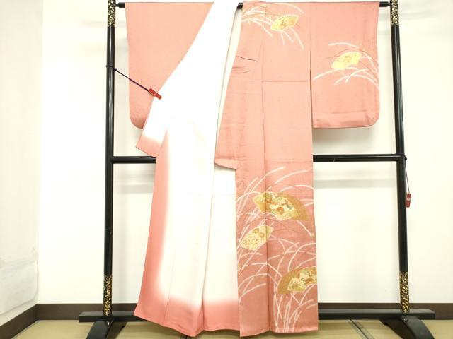 平和屋着物■訪問着 駒刺繍 地紙花文 金彩 正絹 逸品 DABE7904cd
