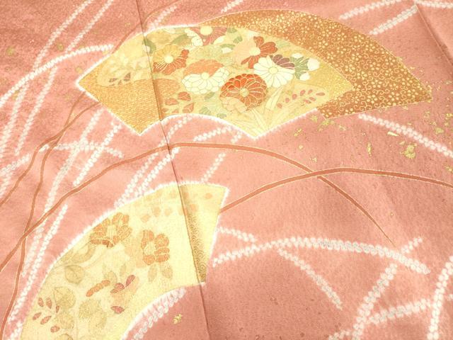 平和屋着物■訪問着 駒刺繍 地紙花文 金彩 正絹 逸品 DABE7904cd