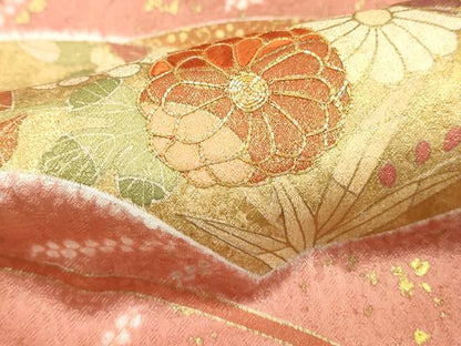 平和屋着物■訪問着 駒刺繍 地紙花文 金彩 正絹 逸品 DABE7904cd