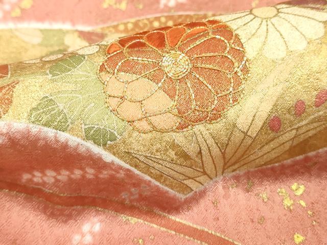 平和屋着物■訪問着 駒刺繍 地紙花文 金彩 正絹 逸品 DABE7904cd