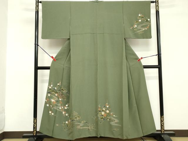 平和屋着物■訪問着 風景文 松竹梅 金彩 正絹 逸品 DABE7905cd