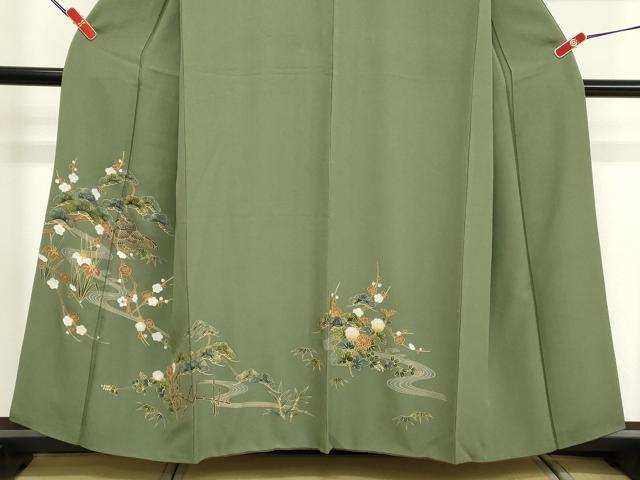 平和屋着物■訪問着 風景文 松竹梅 金彩 正絹 逸品 DABE7905cd
