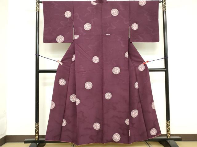 平和屋着物■上質な小紋 絵皿文 正絹 逸品 DABE7919cd