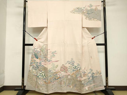 平和屋着物■訪問着 作家物 風景文 正絹 逸品 DABE7930cd