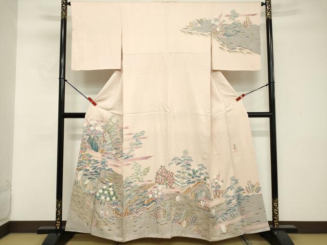 平和屋着物■訪問着 作家物 風景文 正絹 逸品 DABE7930cd