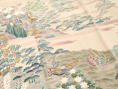 平和屋着物■訪問着 作家物 風景文 正絹 逸品 DABE7930cd