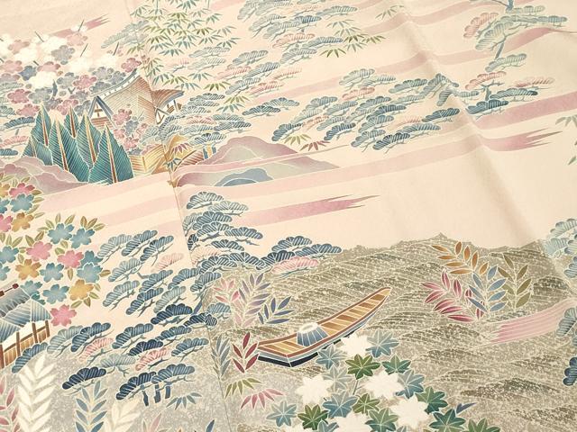 平和屋着物■訪問着 作家物 風景文 正絹 逸品 DABE7930cd